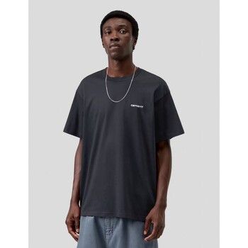 Carhartt Camiseta CAMISETA SCRIPT EMBROIDERY TEE DARK NAVY-WHITE para hombre
