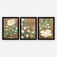 cuadro decorativo enmarcado 3sc64 multicolor 35x45 cm 3 piezas