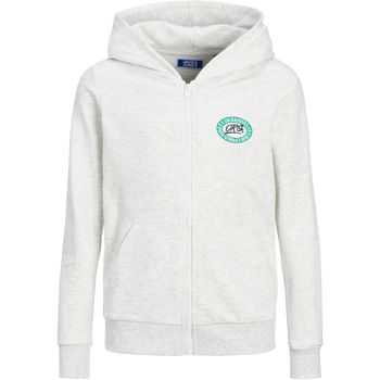 Jack & Jones Jersey 12254258 JORCOBIN SWEAT ZIP HOOD JNR WHITE MELANGE para niño