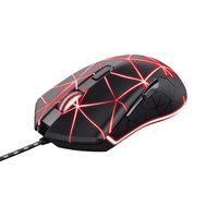 mouse optico trust gaming gxt 133 locx iluminacion led 800-4000ppp dpi 6 botones programables 22