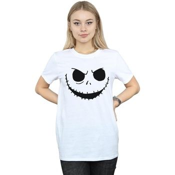 Disney Camiseta Nightmare Before Christmas Jack's Face para mujer