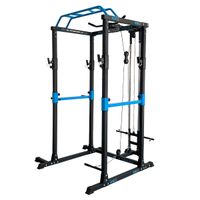 behumax - multipower rack 300 jaula de potencia para gimnasio en casa con sistema de poleas y capacidad de carga hasta 150 kg estructura robusta