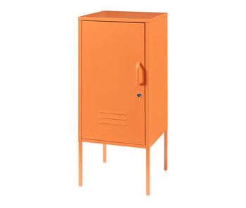 Mesa de noche hausjärvi 82x35x35 cm acero - naranja [en.casa]