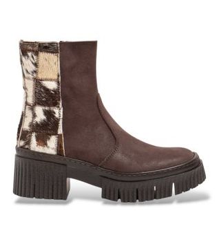Art para mujer. 11374S27R003_012 Botines de piel 1374S Patchwork marrón (39), 3 a 5cm, Cremallera, Casual