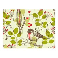 papel pintado 3d - pajaros y lirios motivo vintage 200x154 cm