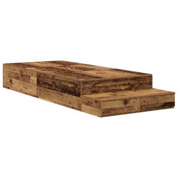 Cama Con Almacenamiento Con Cajón Madera Vieja 100 Cm Vidaxl