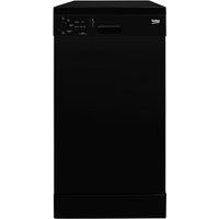 beko dfs04010b slimline dishwasher - black black