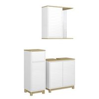 conjunto de muebles de bano livia 3 piezas con armario midi vicco