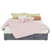 cama moderna 160x200 cm - estilo simple con elevacion hidraulica - gris