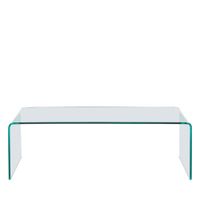 mesa de centro de vidrio l110cm - transparente