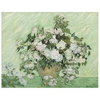 Legendarte - Cuadro Lienzo, Impresión Digital - Rosas - Vincent Van Gogh - Decoración Pared Cm. 80x100