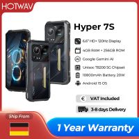 telefono resistente hotwav hyper 7s 5g android 15 smartphone de 4gb 256gb 10800 20w pantalla de 66 y 120hz con luz super camping
