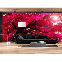fotomural vinilo arbol ramas rosas 400 x 300 cm