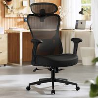 silla de oficina ergonomica ajustable de color negro