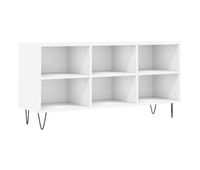 mueble de tv madera de ingenieria blanco 1035x30x50 cm