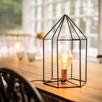triangle cage table lamp