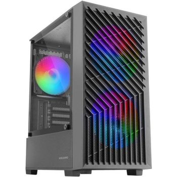Mars Gaming MC-Vortex Caja Gaming Micro ATX Cristal Templado 3x Ventiladores FRGB 12cm Negro