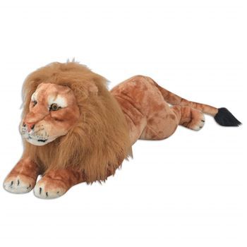 Vidaxl Leã³n De Peluche Marrã³n Xxl