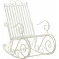 mecedora smilla metal blanco 90x56x94 cm clp