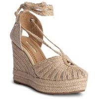 corina zapatos de tacon esparto trenzada atada para mujer