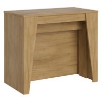 consola extensible 90x48296 cm efecto madera roble natural