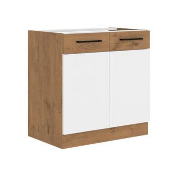 Gabinete Con Puertas Wood White 110