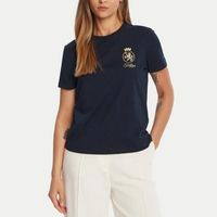 tommy hilfiger camiseta gold crest reg ss tee para mujer