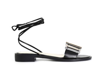 sandalias tipo esclava con múltiples tiras en la pala multi black