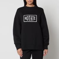 rotate sunday logo-embroidered cotton-jersey sweatshirt - s