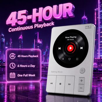 Reproductor de música HiFi FLAC MP3 con batería de 45 horas y 128 GB, ESS9018 DAC DSD256 32bit/192KHz sin pérdidas, estilo piano, reproductor de audio profesional.