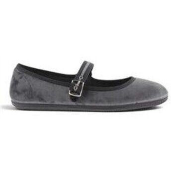 Victoria Bailarinas Oda mercedes terciopelo gris para mujer
