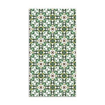 Panorama Alfombra Vinílica Azulejo Hidráulico Tipo Oriental Verde 80x250 Cm