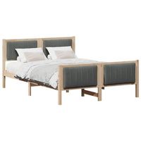 cama matrimonial  cama para adulto  estructura de cama negro y gris oscuro 135 x 190 cm