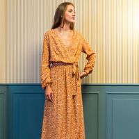 celeste vestido largo amelie para mujer