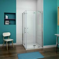 aica mampara de ducha rectangular abatible perfil cromado vidrio antical 6mm 880-900x980-1000x1900mm