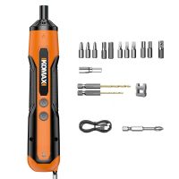 juego de destornilladores electricos komax v6 con bateria de 1300 mah tipo c mandril magnetico luz led mango antides