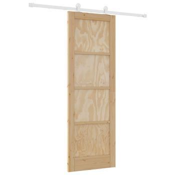 Puerta Corredera Natural Y Blanco 73,5 X 211 Cm Vidaxl