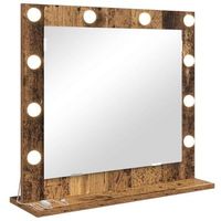 espejo de tocador rectangular madera vieja 60 x 55 x 18 cm vidaxl