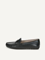 caprice moccasin black made of leather without heel size 42