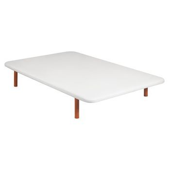 Base Tapizada 80x200 Pikolin Blanco +4 Patas + Montaje Incluido