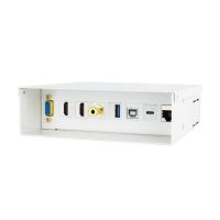 caja de conexiones nanocable multimedia de pared vga hdmi usb-c rj45 blanco