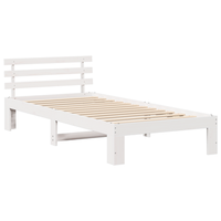 cama individual  estructura de cama de madera blanca madera individual duradera cfw74251