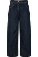 jeans denim wide con strass delante indaco 27