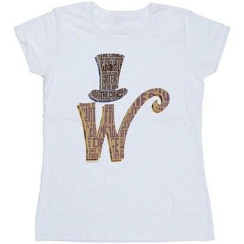Willy Wonka Camiseta W Logo Hat para mujer