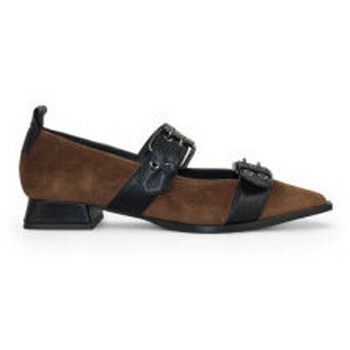 Ezzio Bailarinas zapato piel velour con pulsera tacon 3cm para mujer