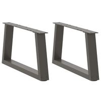 patas para mesa de centro en forma de v 2 unidades antracita 50 x 30-313 cm acero vidaxl