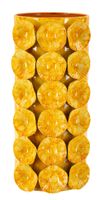 jarron de metal amarillo cm 16x15x33
