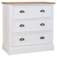 comoda de madera blanca 80x40x80