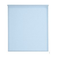 estoralis - estor enrollable translucido  estampado texturas  130 x 180 cm anchoalto tamano tela 127 x 175 cm  motas-2 azul