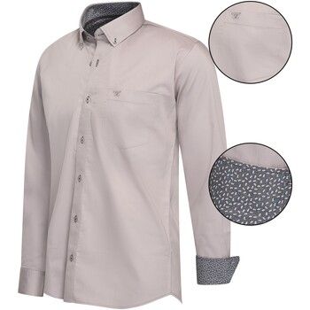Cappuccino Italia Camisa Regular Fit Overhemd Grijs para mujer